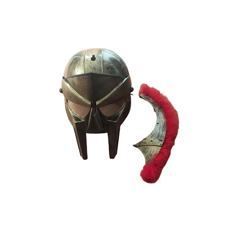 Casco Mascara Gorro Romano Espartano Guerrero Gladiador