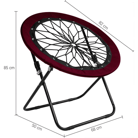 Silla Plegable Metálica Camping Playa Grande Patio 85x68 Cm