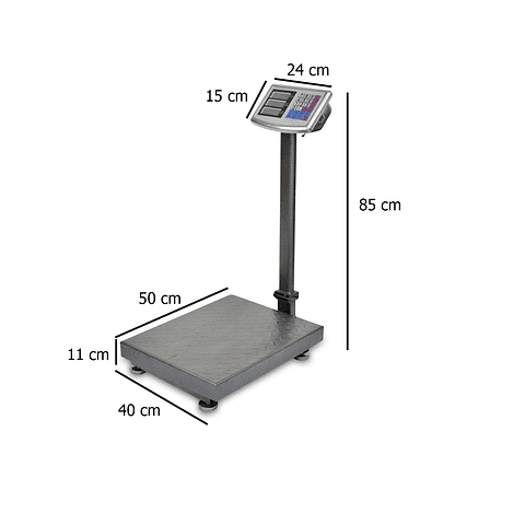 Pesa Bascula Industrial Para 300kg Plegable Pantalla Digital