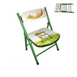 Silla Plegable Infantil Niños Metálica Colores Y Diseños