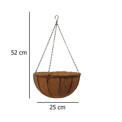 Macetero Colgante Maceta Para Plantas De Fibra Coco Grande