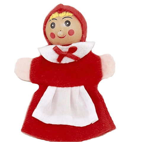 Set 4 Mini Marioneta Para Dedo De Caperucita Roja Para Niños
