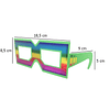 Set 6 Lentes Diferentes Diseños Cotillón Fiesta Fluorescente