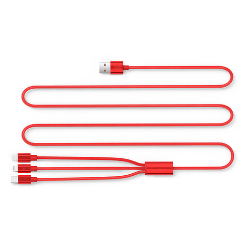 Cable Usb 3 En 1 Para Cargador Tipo C, 8 Pines, Micro Usb