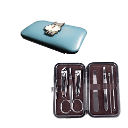 Kit Manicure 7 Accesorios Estuche Corta Uñas Diseños Varios