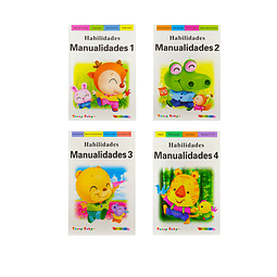 Pack 4 Libros Para Niños Habilidades Manuales Interactivos