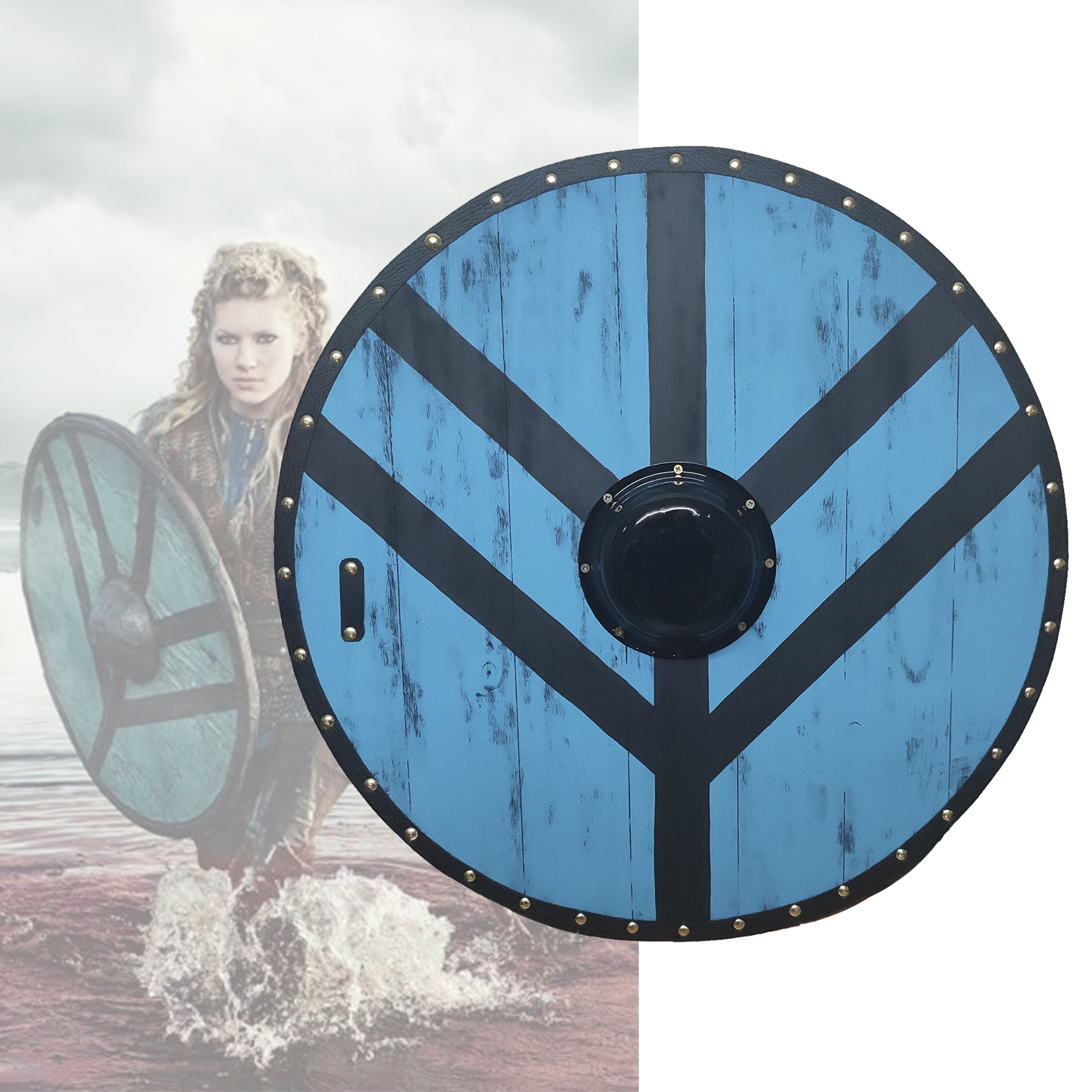 Escudo vikingo de madera (60cm)