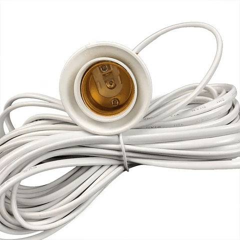 Soquete Para Ampolleta Cable 8 M Con Interruptor Enchufe E27