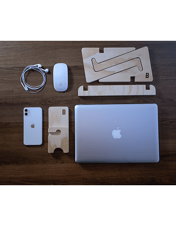 Pack Home Office M - Alzador de Notebook M y Soporte para Celular