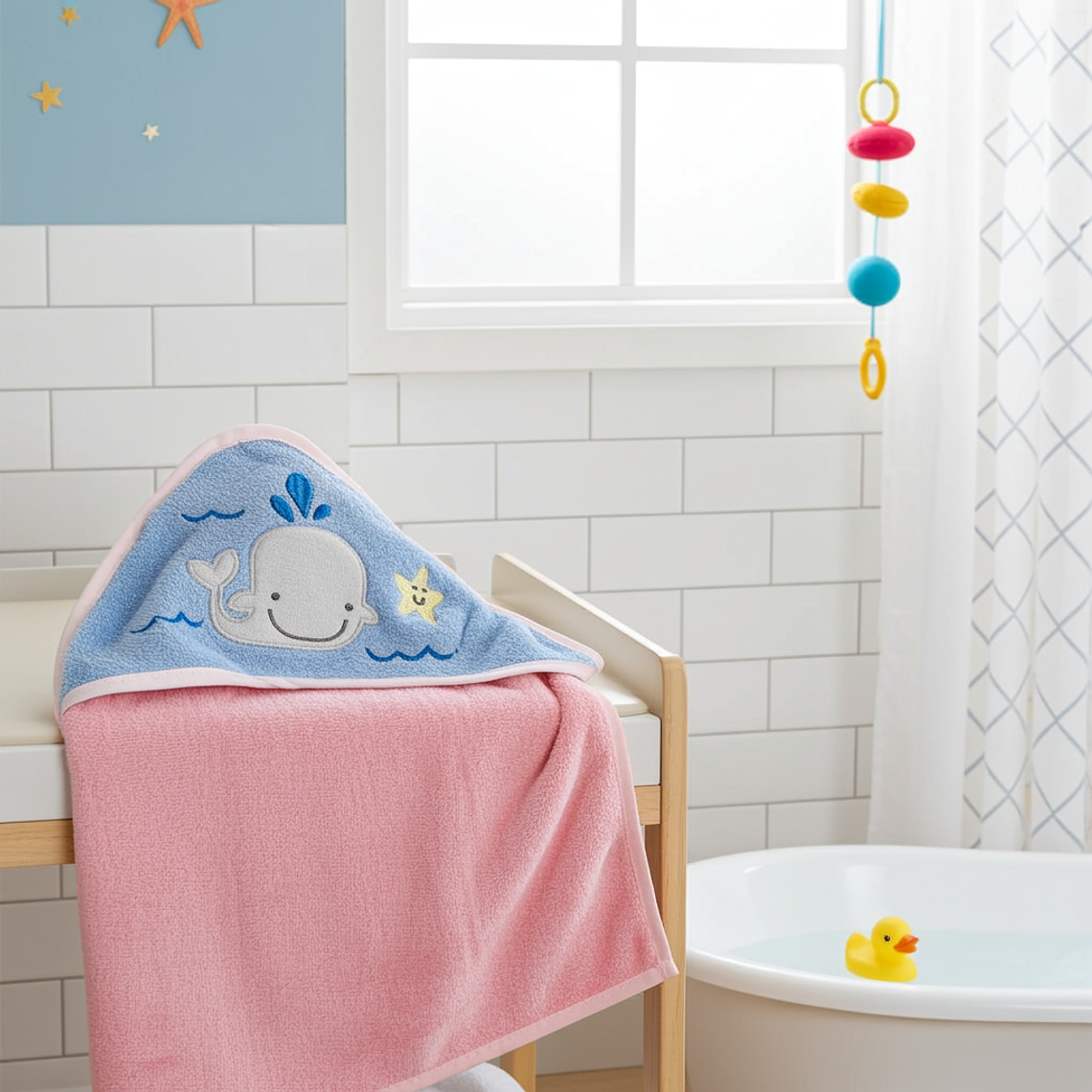 Toalla de Baño con Capucha Bebé  1
