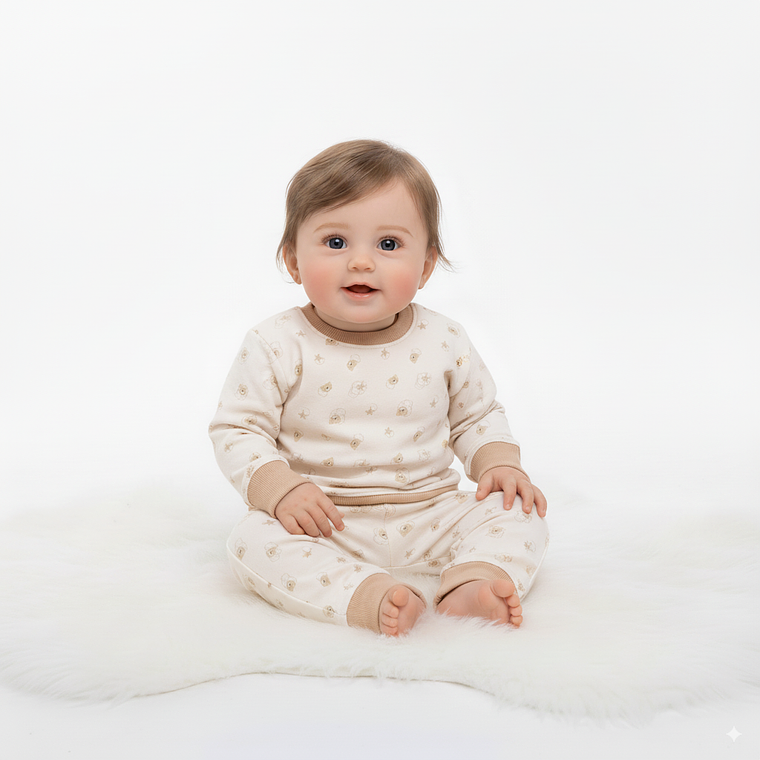 Pijama 2 Piezas Manga Larga 1