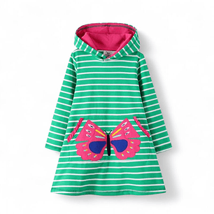 Polerón tipo Vestido con Capucha Mariposa
