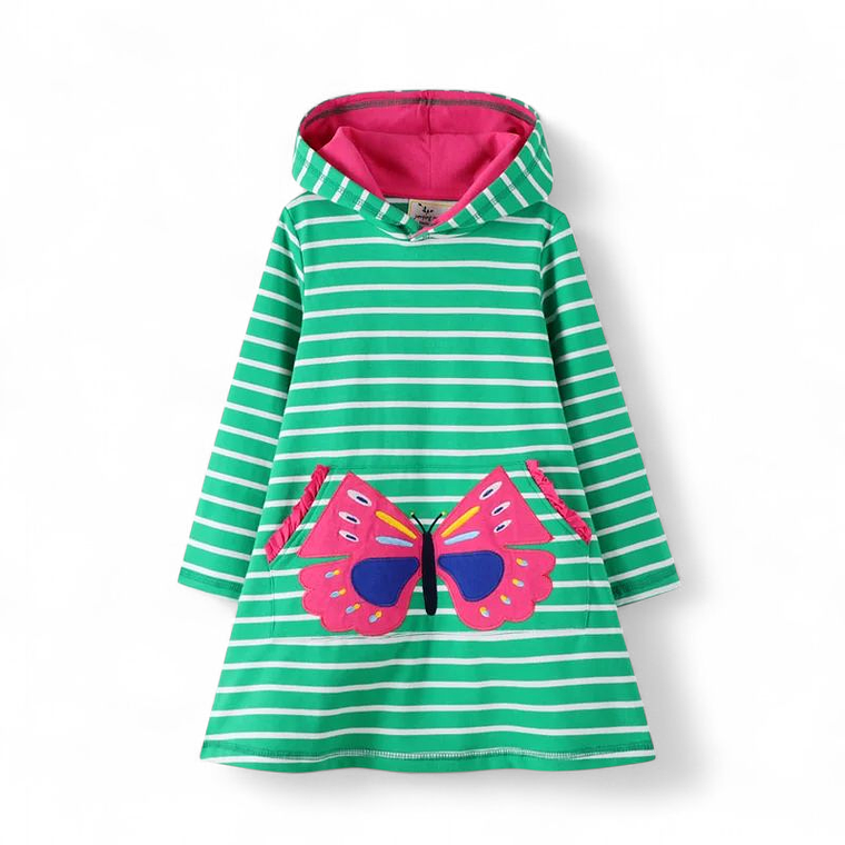 Polerón tipo Vestido con Capucha Mariposa 2