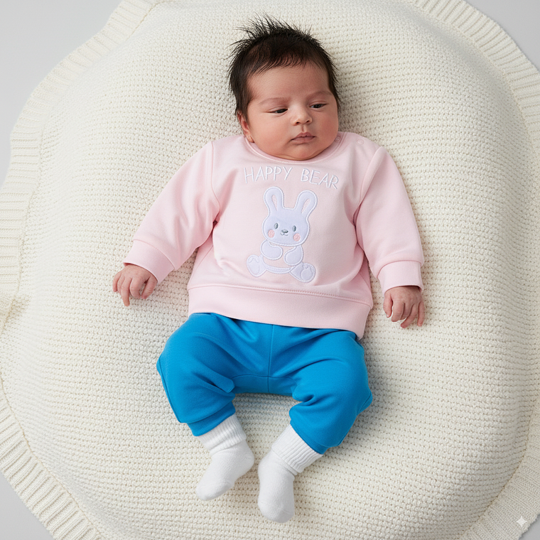 Conjunto 2 Piezas Osita Feliz Recién Nacida 1