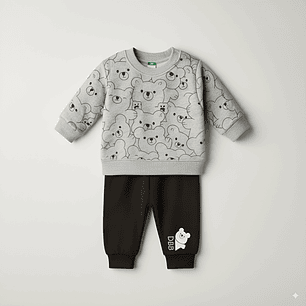 Conjunto 2 Piezas Ositos Gris