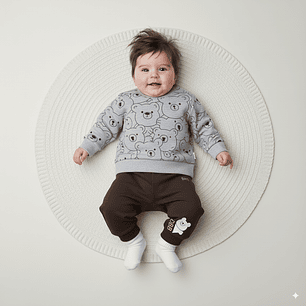 Conjunto 2 Piezas Ositos Gris