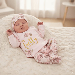Conjunto 3 Piezas Pretty as a Princess Recién Nacida