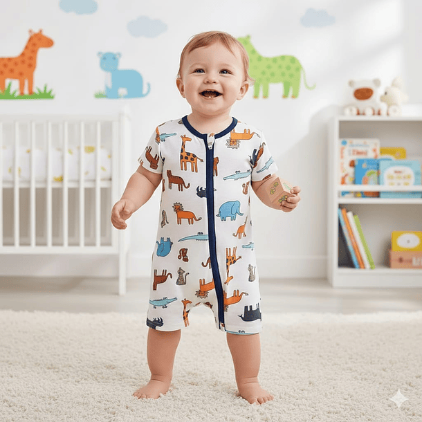 Pijama Enterito Corto Animalitos 1