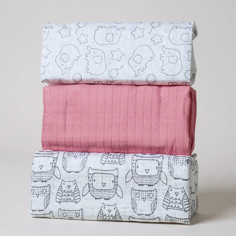 Set de 3 Tutos de Muselina Algodón 1