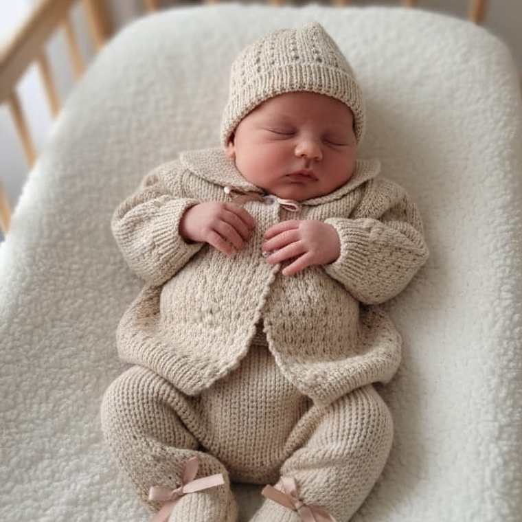 Traje 3 Piezas Tejido a Mano 1