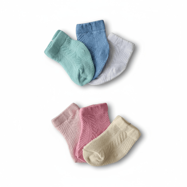 Pack 3 Calcetas Algodón y Bambú Recién Nacido/a