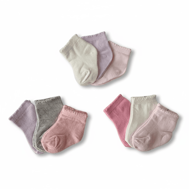 Pack 3 Calcetas Algodón Recién Nacida