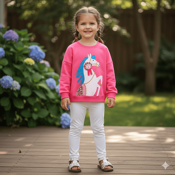 Polerón Caballo Rosa 