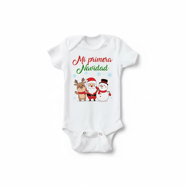 Body Manga Corta "Mi Primera Navidad"