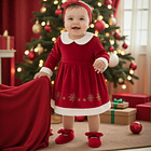 Balerinas Navideñas de Terciopelo Bebé 1