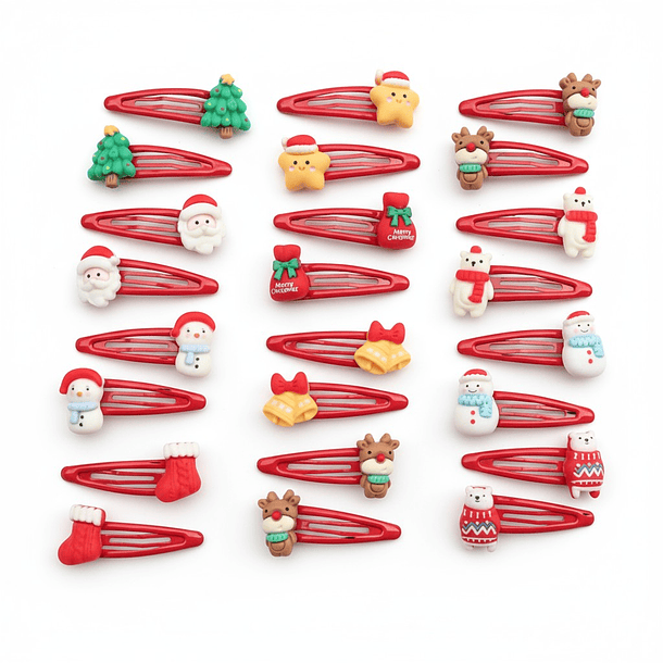 Par de Pinzas Navideñas para el Pelo 3