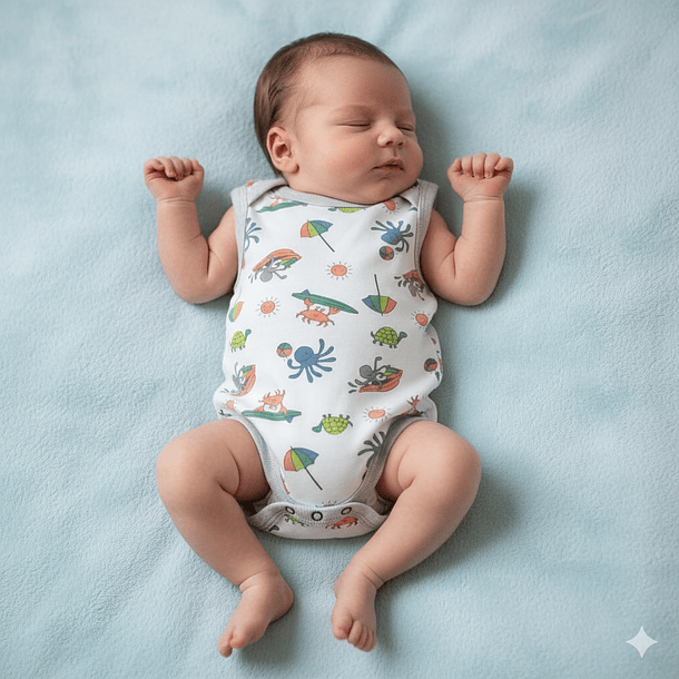 Body Verano Algodón Recién Nacida/o 3