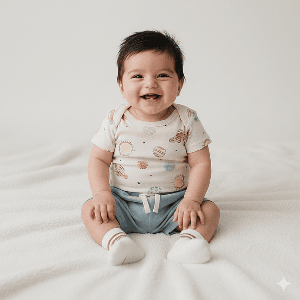 Conjunto Algodón Planetas