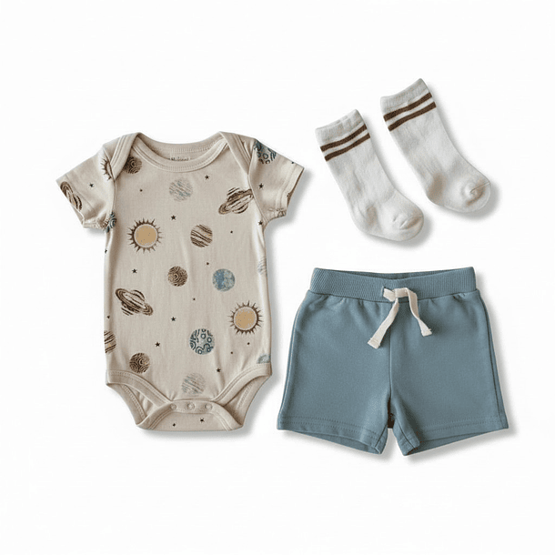 Conjunto Algodón Planetas 3