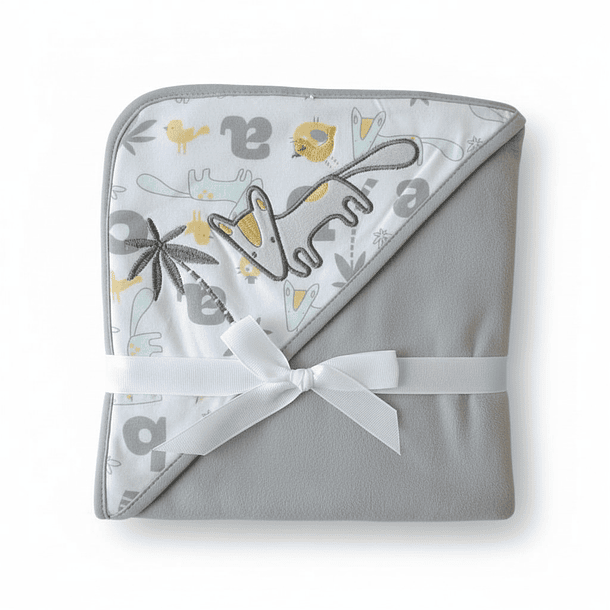 Manta Reversible de Algodón con Capucha  8