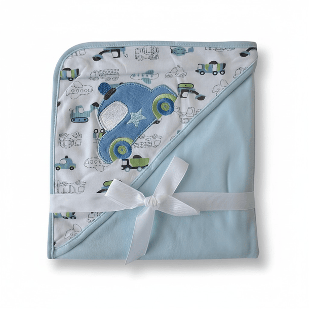 Manta Reversible de Algodón con Capucha  9