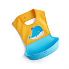 Babero Impermeable con Recolector y Estuche Portátil 3