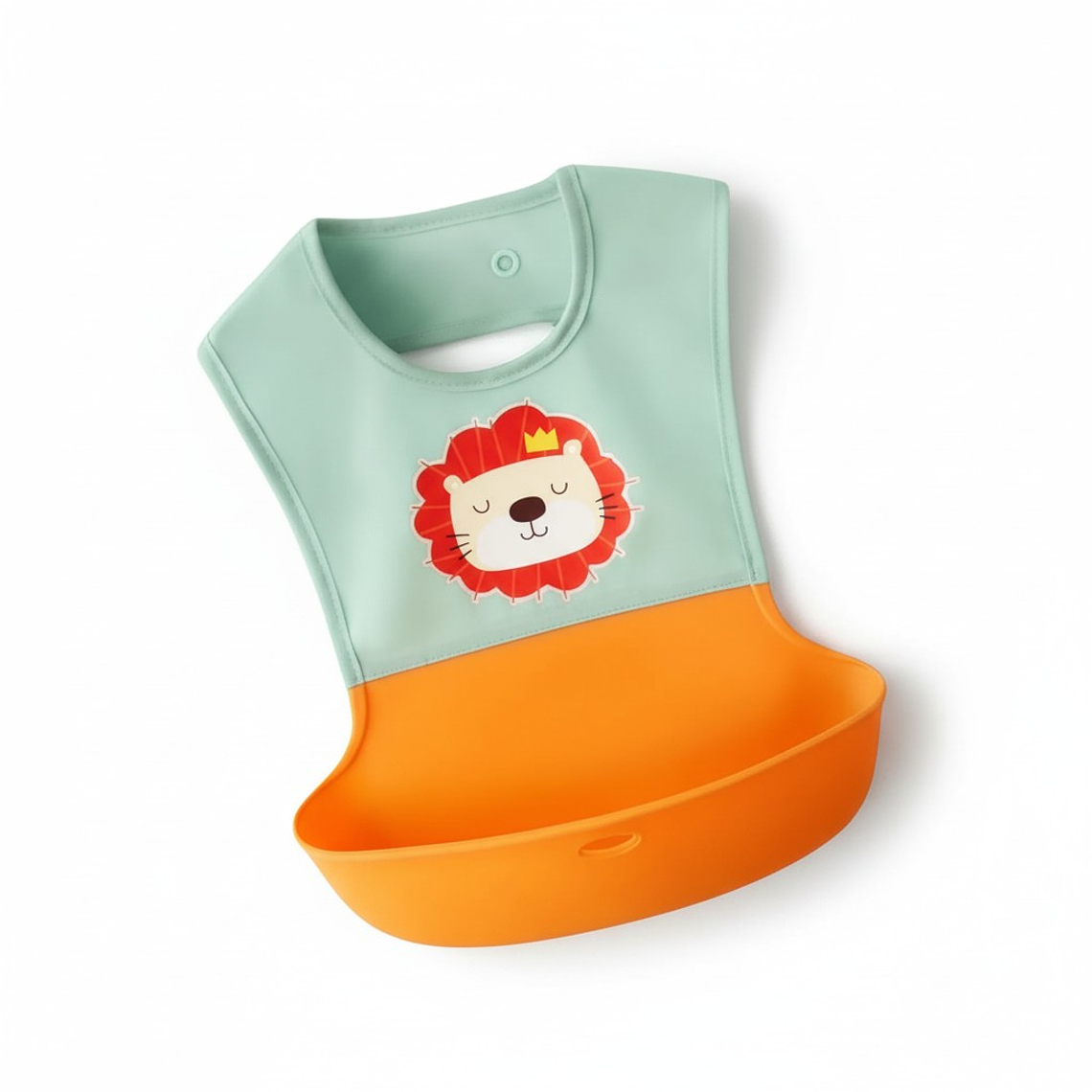 Babero Impermeable con Recolector y Estuche Portátil 6