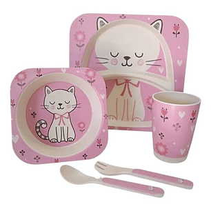 Set de Vajilla Infantil de Bambú