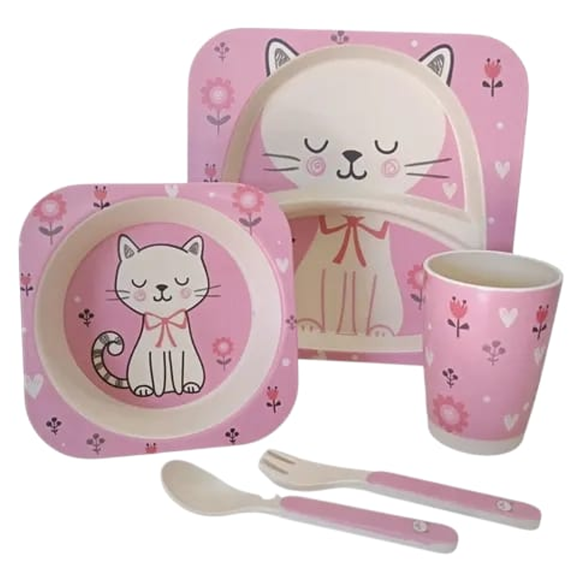 Set de Vajilla Infantil de Bambú 2