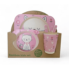 Set de Vajilla Infantil de Bambú 3