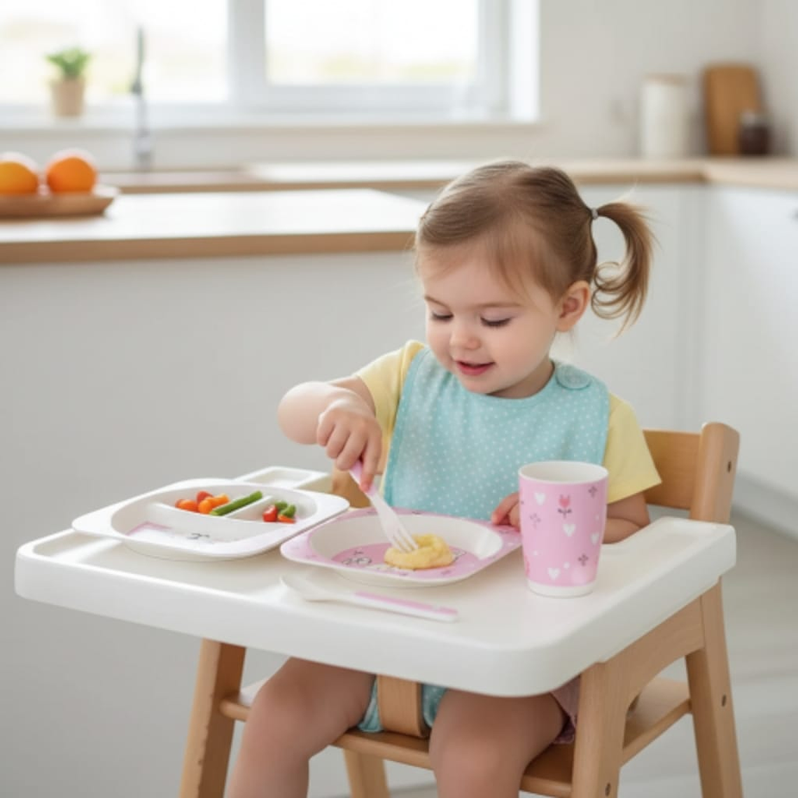 Set de Vajilla Infantil de Bambú 1