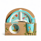 Set de Vajilla Infantil de Bambú 4