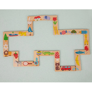 Dominó Didáctico de Madera Ilustración 1