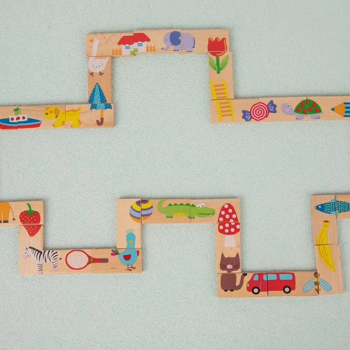 Dominó Didáctico de Madera Ilustración 1 2