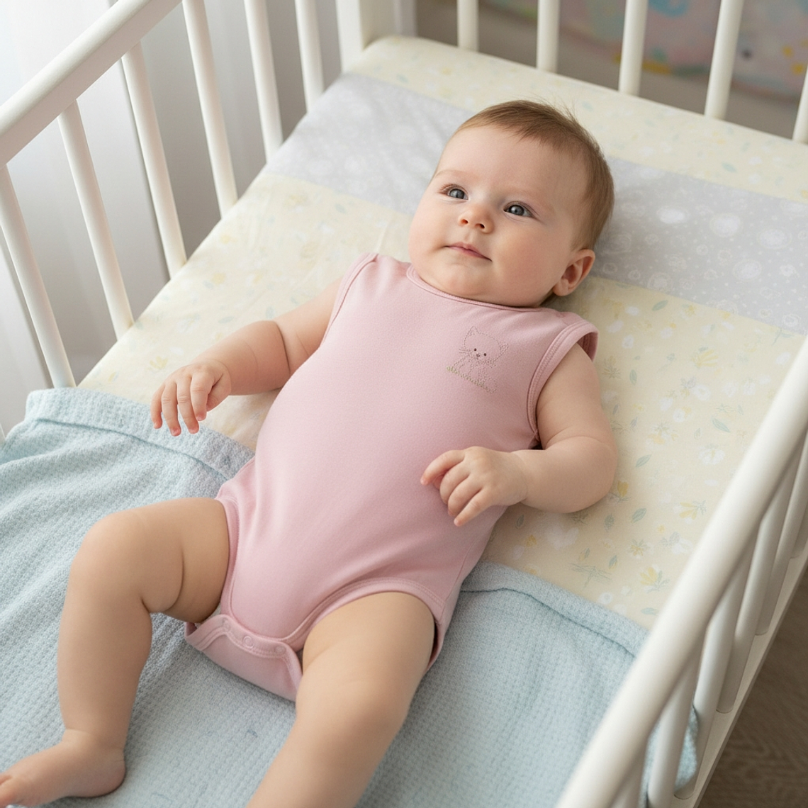Body Sin Manga Algodón Pima Recién Nacida 1