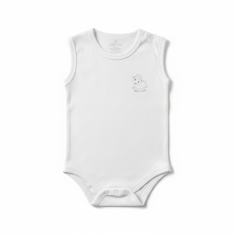 Body Sin Manga Algodón Pima 5