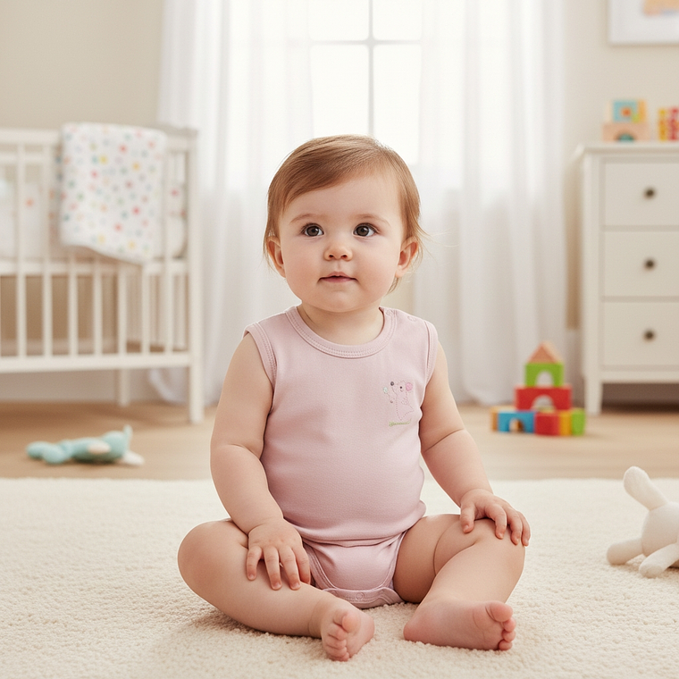 Body Sin Manga Algodón Pima 1