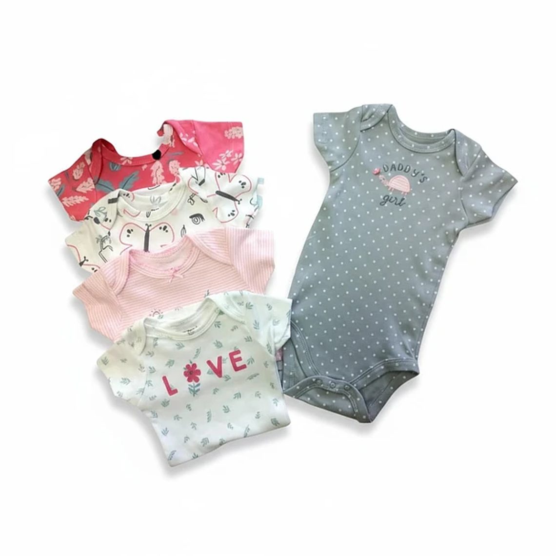 ÚLTIMAS UNIDADES: Pack 5 Bodys Manga Corta 2–3T 5