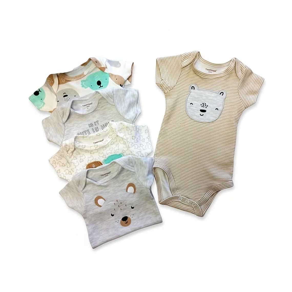 ÚLTIMAS UNIDADES: Pack 5 Bodys Manga Corta 2–3T 3