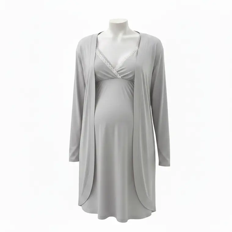 Conjunto Camisón y Bata Maternal 5